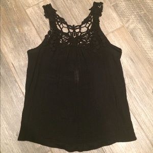 Black Lacy Tank Top